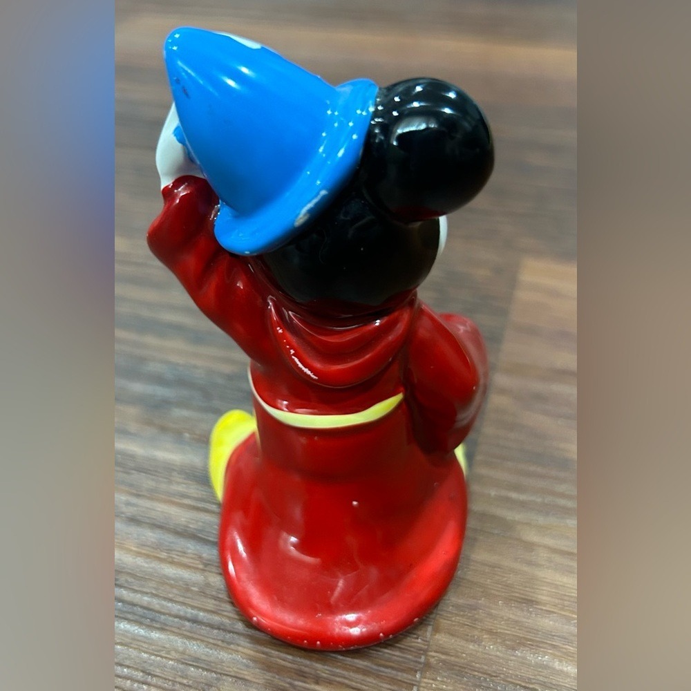 Vintage Disney Mickey Sorcerer's Apprentice Fantasia Wizard Ceramic Figure Japan - Picture 7 of 11